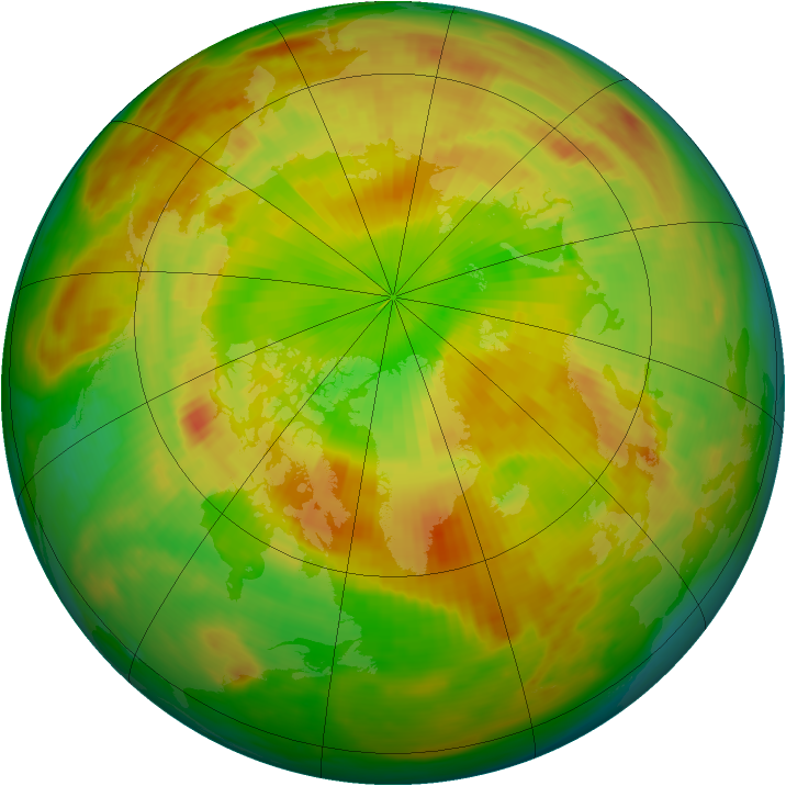 Arctic ozone map for 21 May 1988